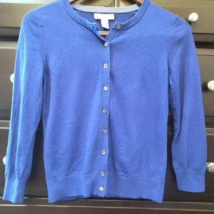Banana Republic Royal Blue Silk Blend Cardigan